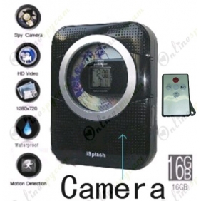 Spy CD/Radio Hidden Waterproof Bathroom Spy Camera 32GB 1080P HD DVR (Motion Detection)